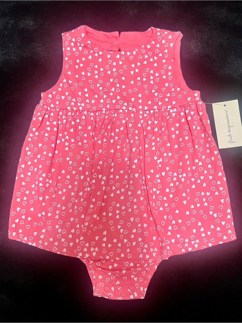 First Impressions Baby Girls Hearts Sunsuit, Size 12 Months, BNWT